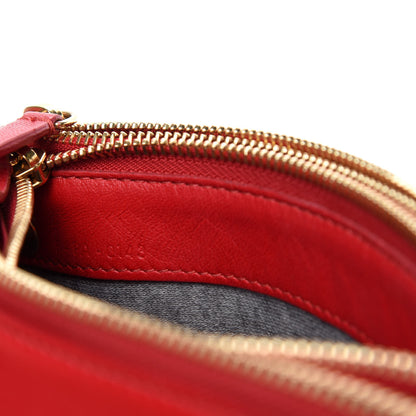 Celine Lambskin Small Trio Crossbody Bag Red 9 of 10