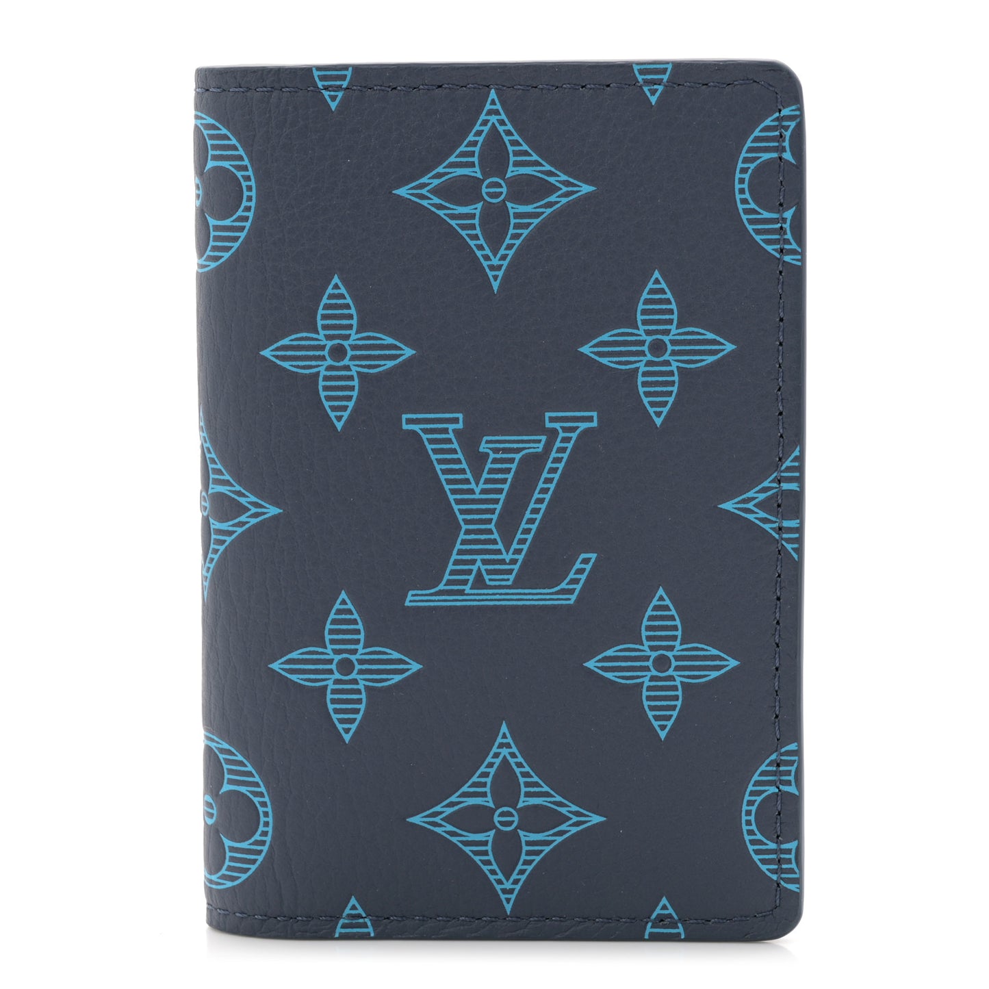 Calfskin Monogram Shadow Pocket Organizer Blue
