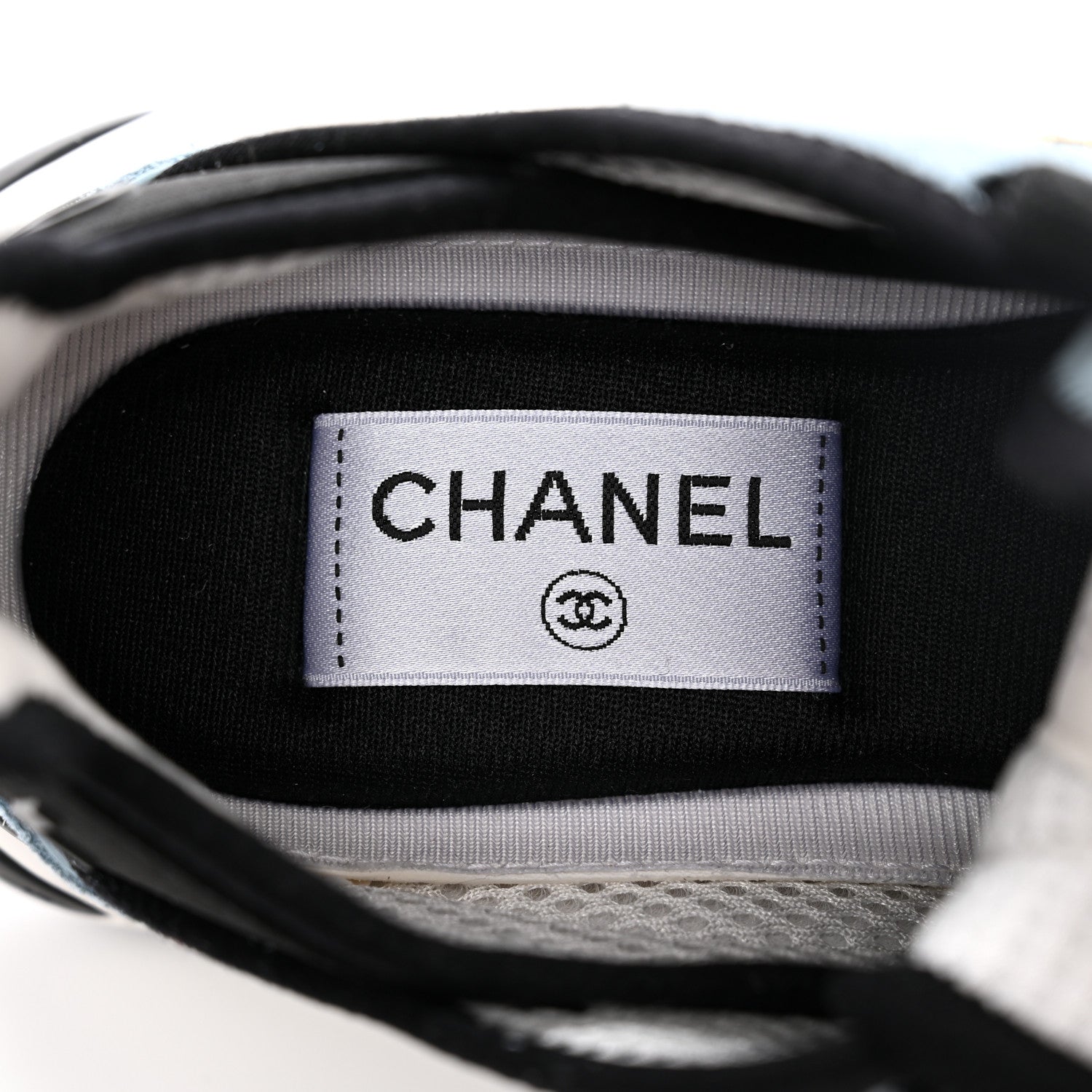 Chanel Suede Calfskin Nylon Grosgrain CC Sneakers 36 Light Blue 8 of 11