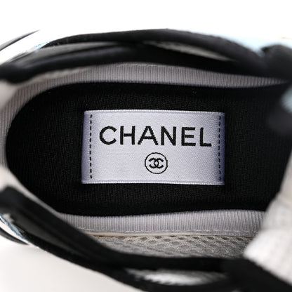 Chanel Suede Calfskin Nylon Grosgrain CC Sneakers 36 Light Blue 8 of 11
