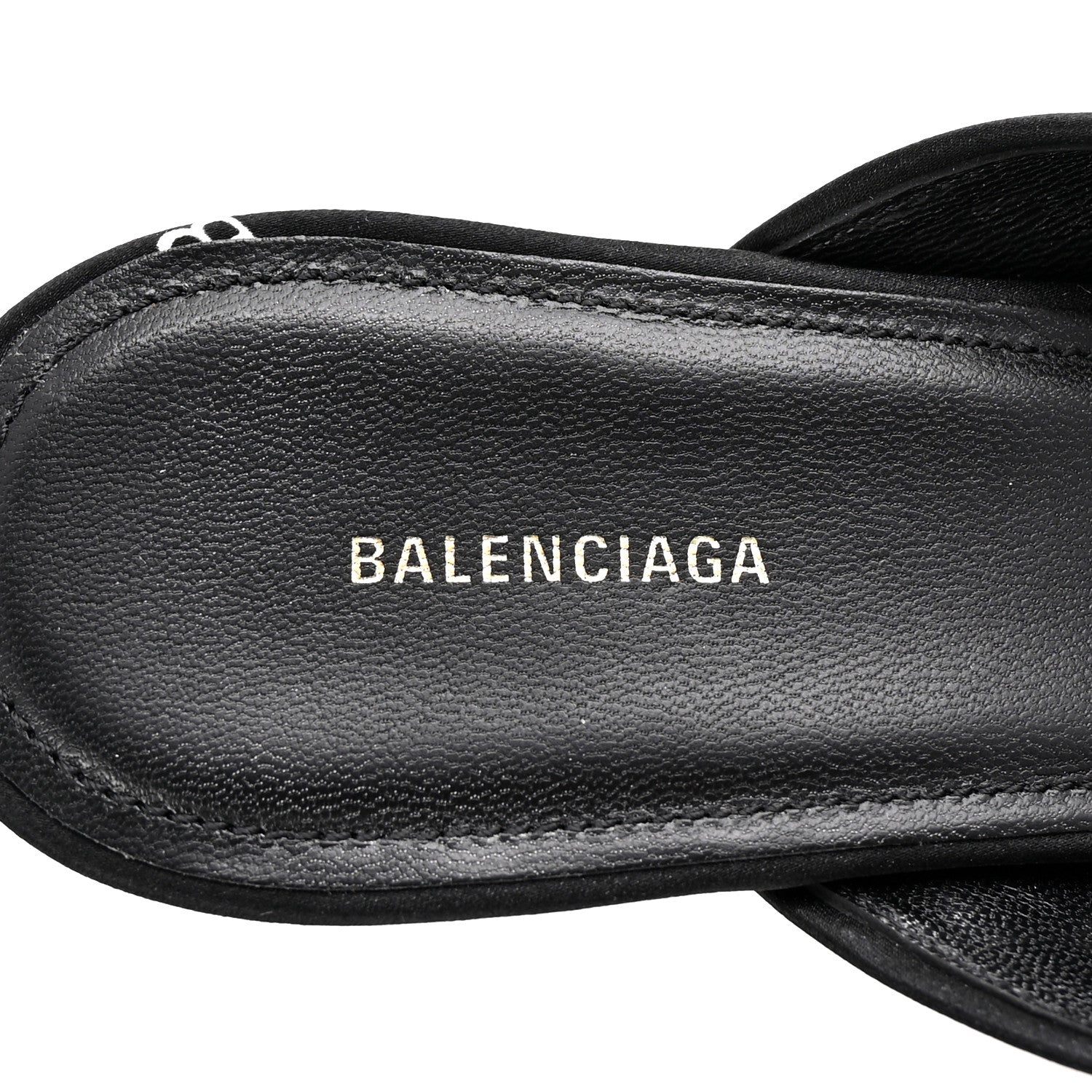 Balenciaga Crepe Satin BB Printed Knife Pointed Toe 40mm Mules 38 Black White 8 of 10