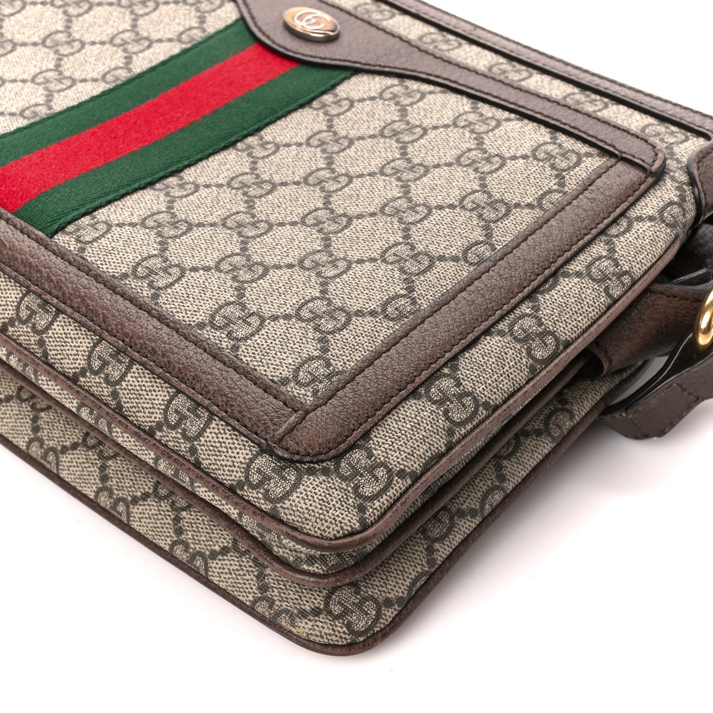 GG Supreme Monogram Web Medium Ophidia Shoulder Bag Beige New Acero