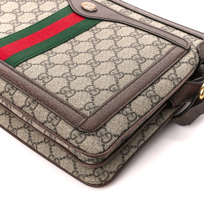 Gucci GG Supreme Monogram Web Medium Ophidia Shoulder Bag Beige New Acero 11 of 12