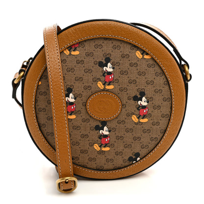 Gucci X DISNEY Mini Vintage GG Supreme Monogram Mickey Mouse Round Shoulder Bag Beige Vintage Sun Oil 1 of 11