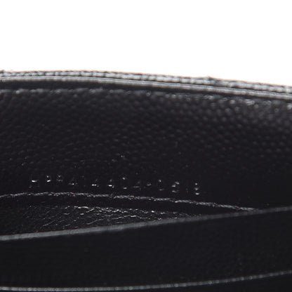 Saint Laurent Grain De Poudre Matelasse Chevron Small Monogram Envelope Wallet Black 7 of 8