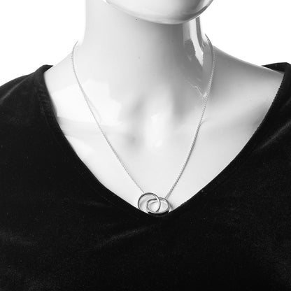 Tiffany Sterling Silver 1837 Interlocking Circles Pendant Necklace 2 of 7