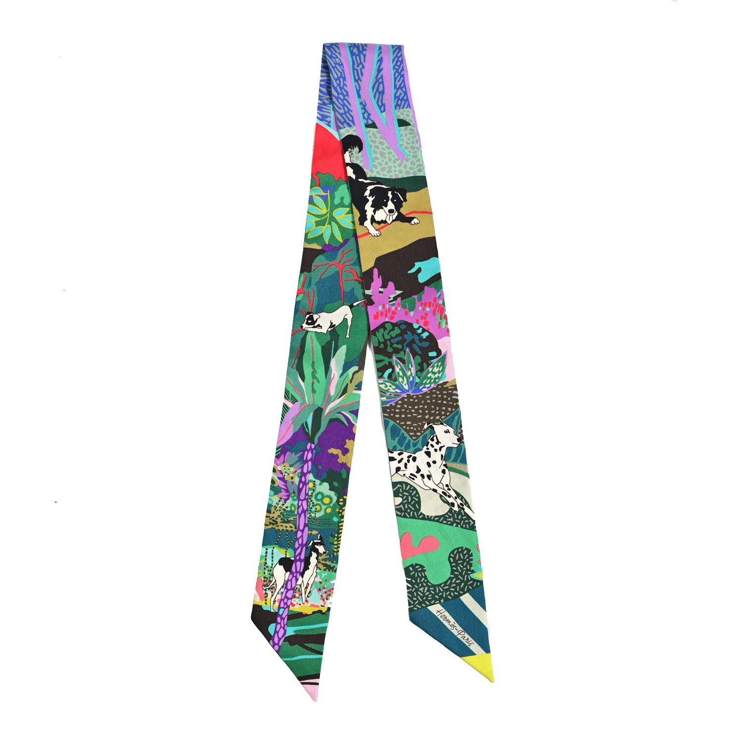 Hermes Silk En Liberte Twilly Vert Cyclamen Multicolor 2 of 3