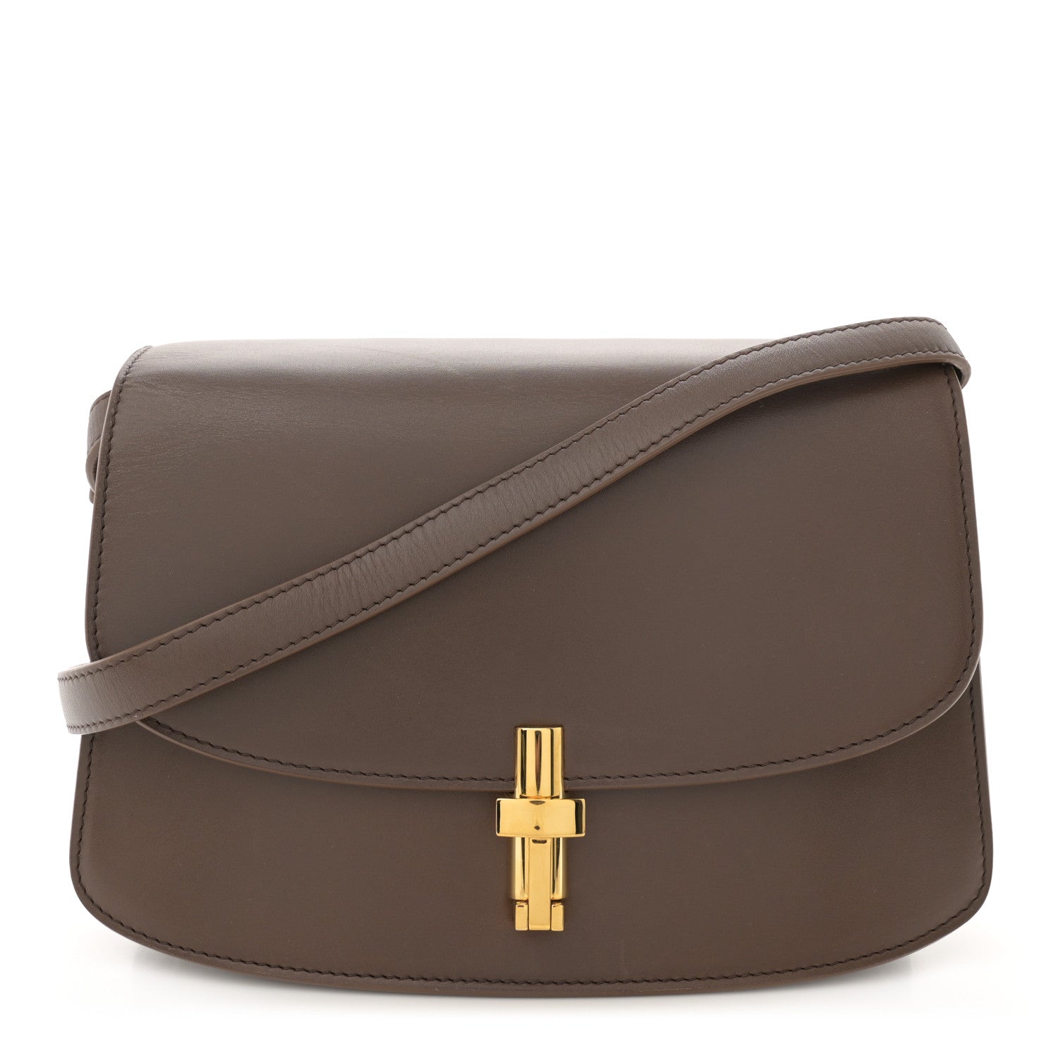 The Row Sleek Calfskin The Sofia 8.75 Crossbody Stone Shg 1 of 9