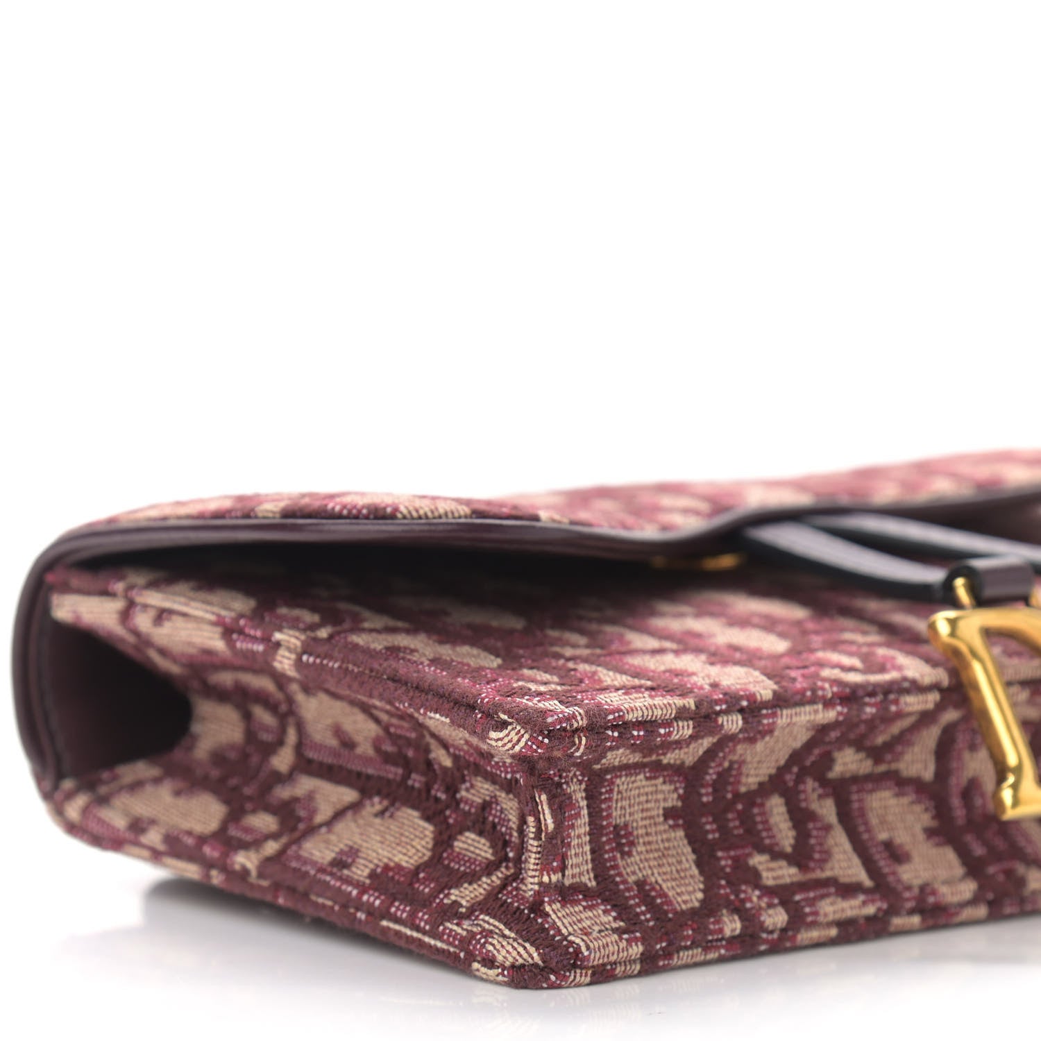 Christian Dior Oblique Saddle Belt Bag Bordeaux 9 of 9