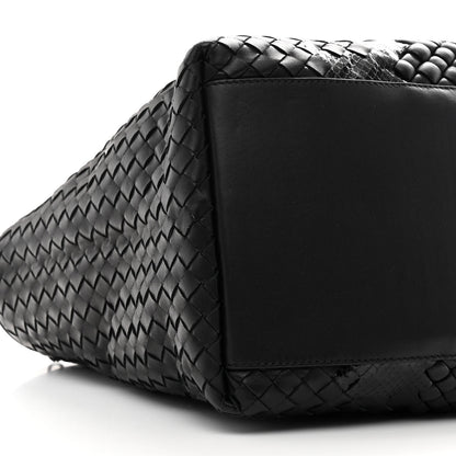 Bottega Veneta Nappa Ayers Intrecciato Medium Seamless Tote Black 9 of 10