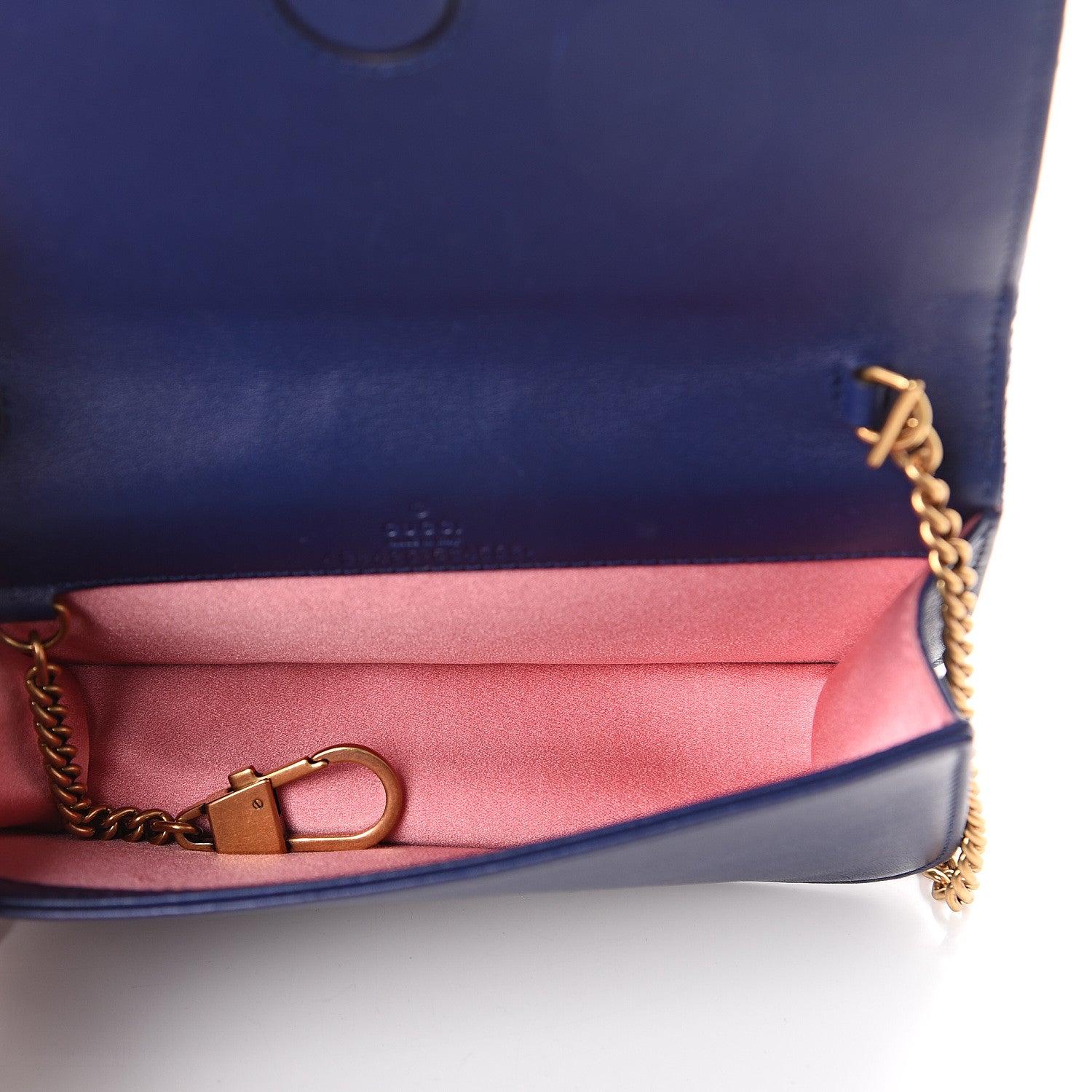 Gucci Velvet Matelasse GG Marmont Mini Bag Cobalt Blue 4 of 7