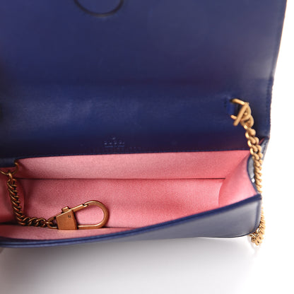 Gucci Velvet Matelasse GG Marmont Mini Bag Cobalt Blue 4 of 7