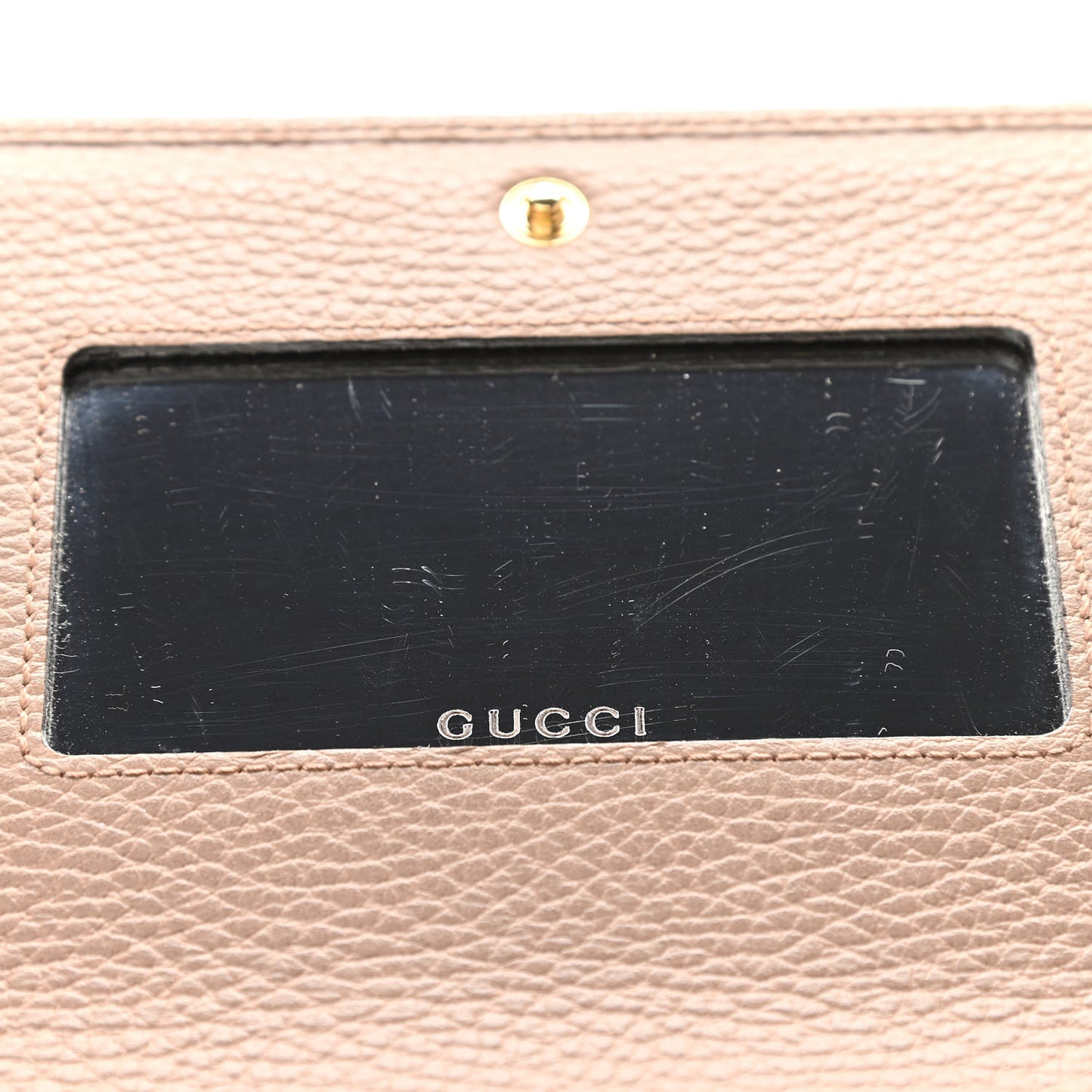 Calfskin Mini GG Marmont Chain Wallet Porcelain Rose