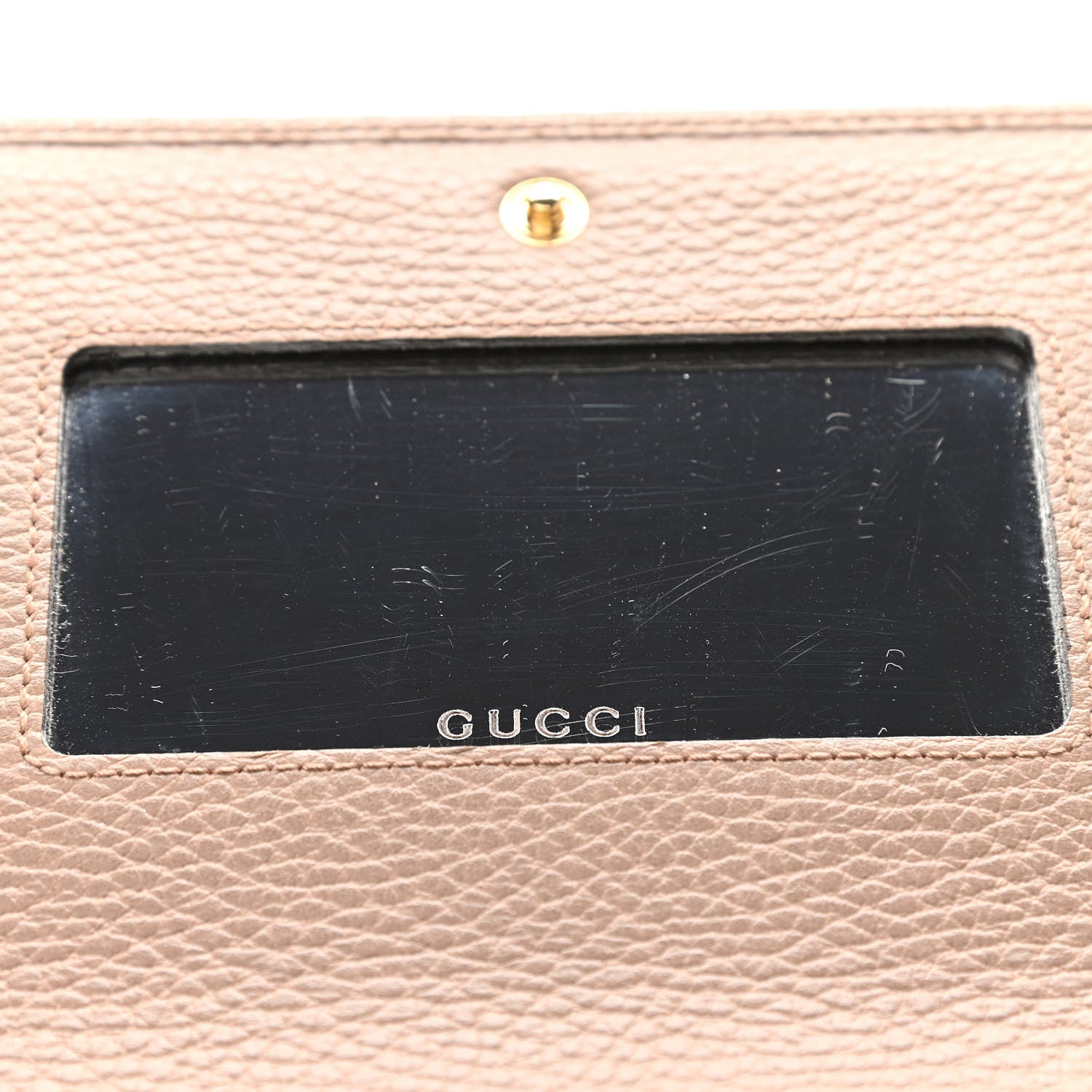 Gucci Calfskin Mini GG Marmont Chain Wallet Porcelain Rose 10 of 10