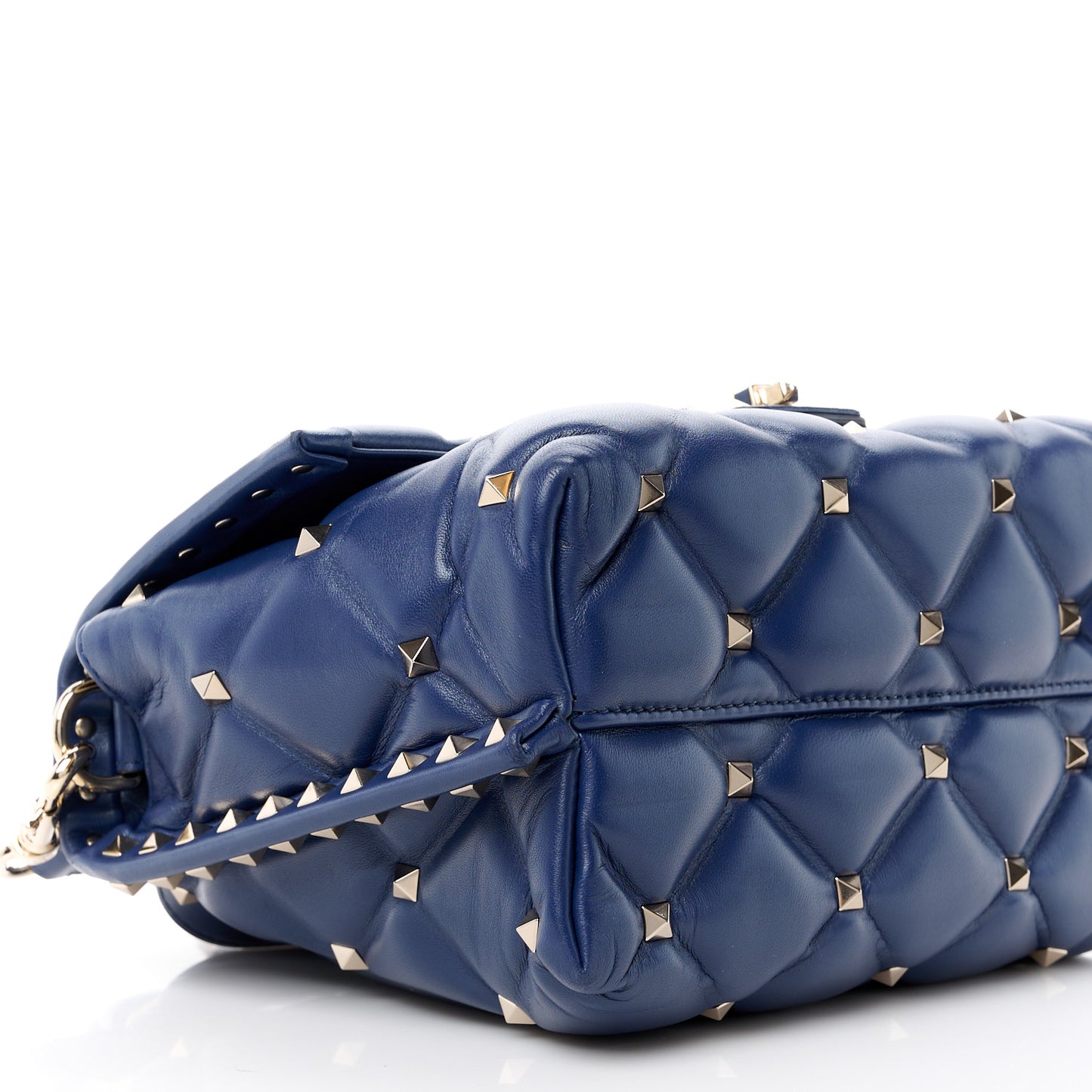 Nappa Medium Candystud Top Handle Bag Navy