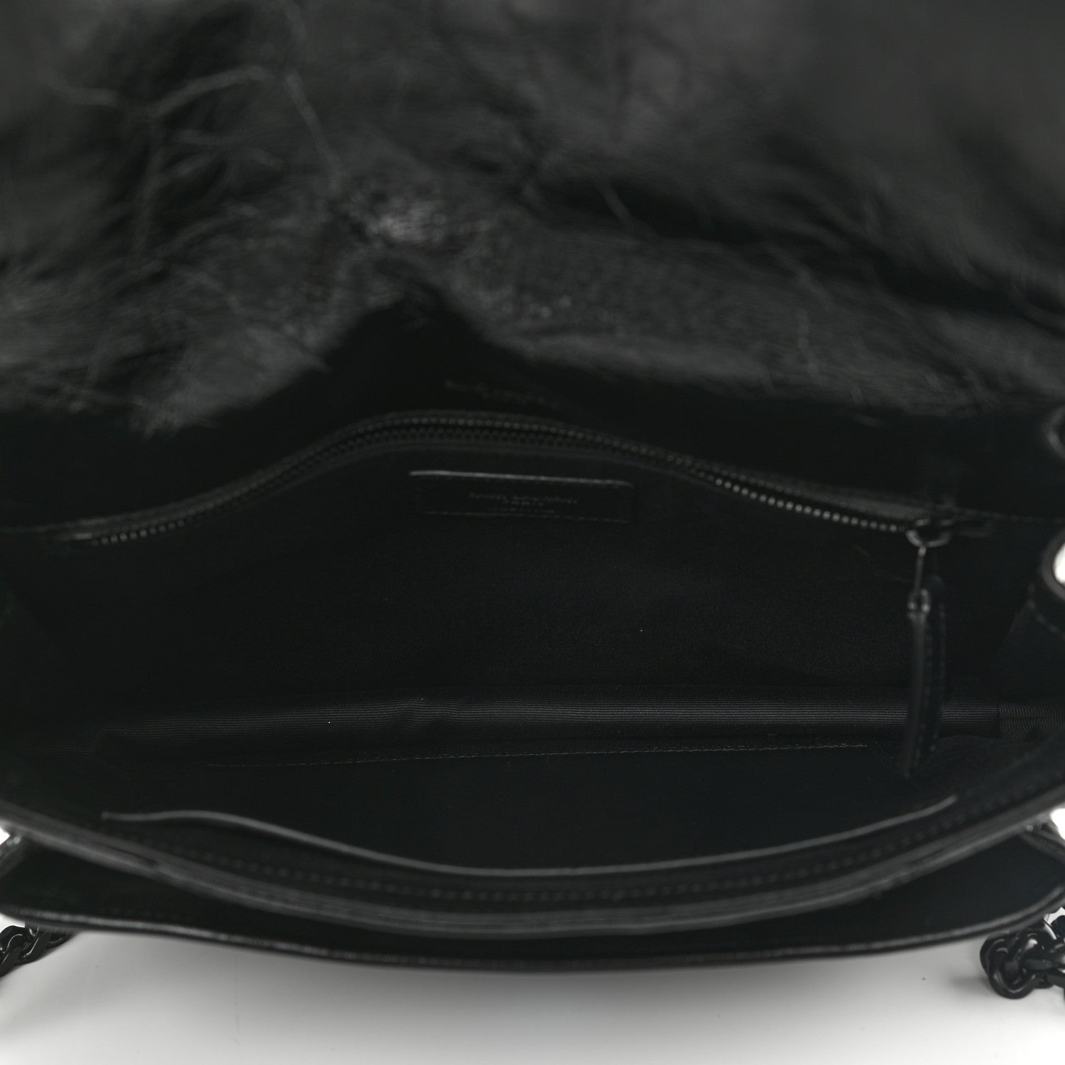 Saint Laurent Crinkled Calfskin Matelasse Monogram Medium Niki Chain Satchel Black 5 of 11