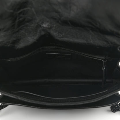 Saint Laurent Crinkled Calfskin Matelasse Monogram Medium Niki Chain Satchel Black 5 of 11