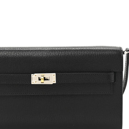 Hermes Chevre Chamkila Kelly Wallet To Go Black 16 of 22