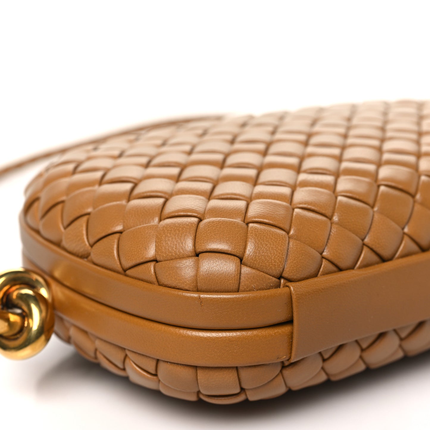 Calfskin Intrecciato Knot On Strap Camel