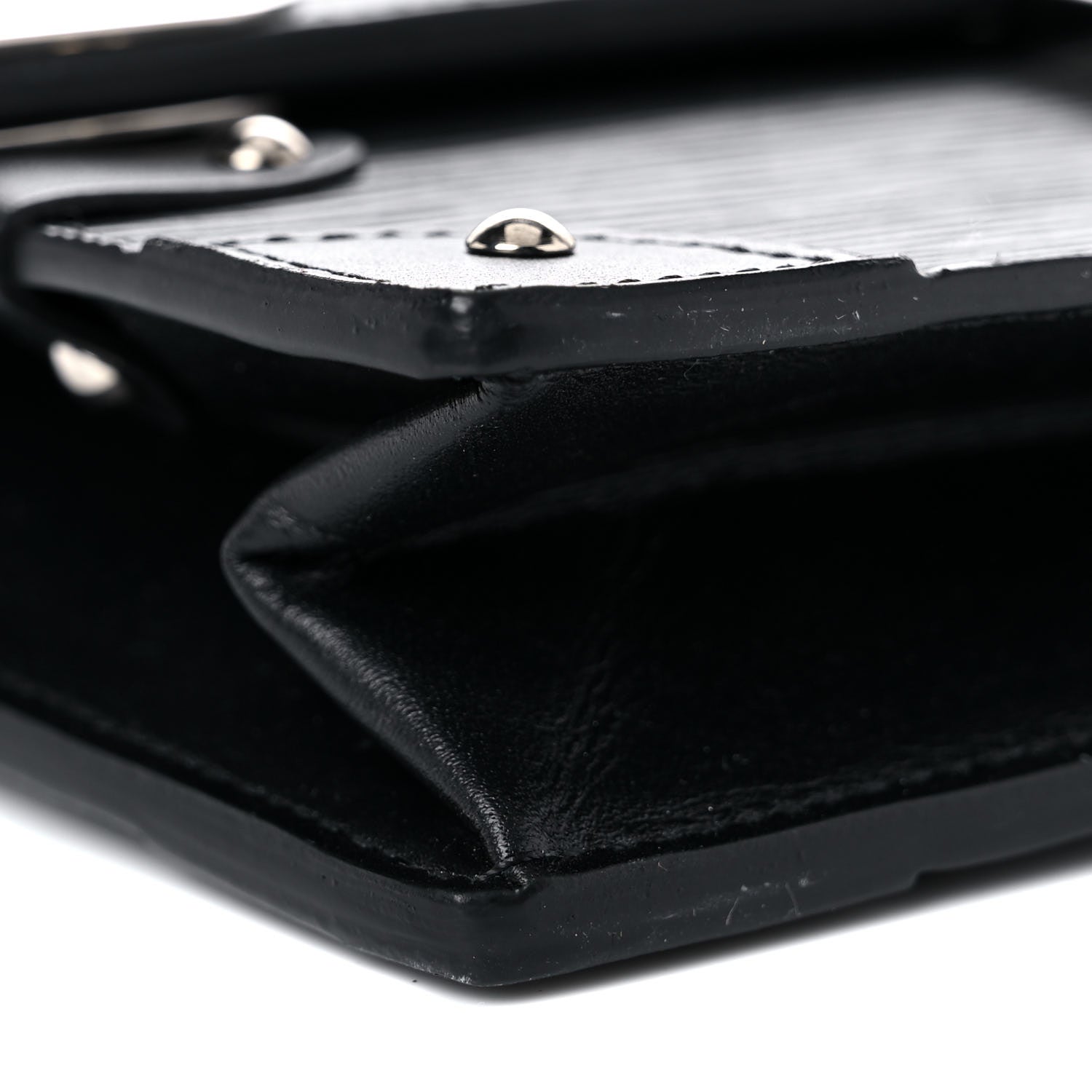 Louis Vuitton Epi Trunk Chain Wallet Black 7 of 9