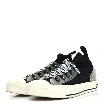 Christian Dior Technical Knit Calfskin Womens Walk'N'Dior High Top Sneakers 40 Black 4 of 9