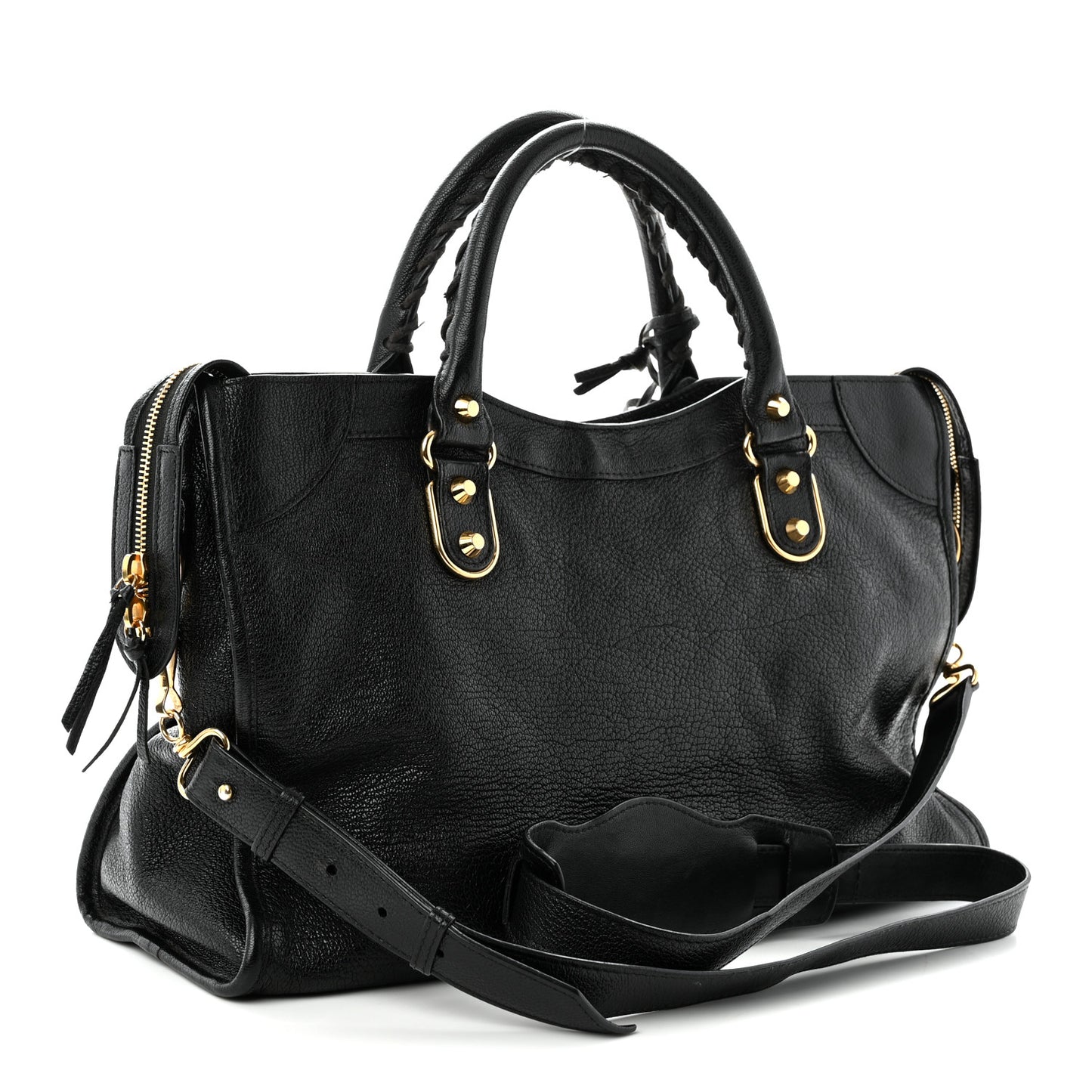 Chevre Gold Metallic Edge Hardware City Black