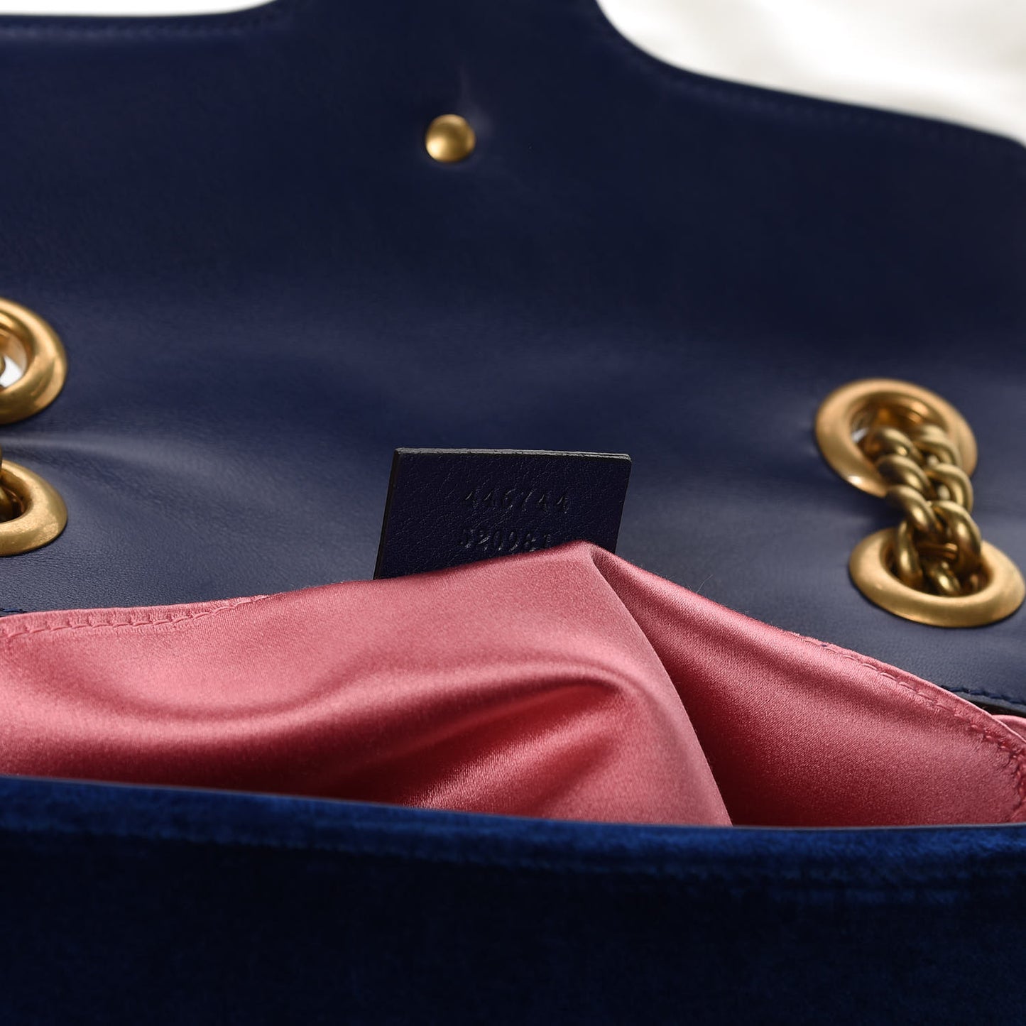 Velvet Matelasse Mini GG Marmont Shoulder Bag Cobalt Blue