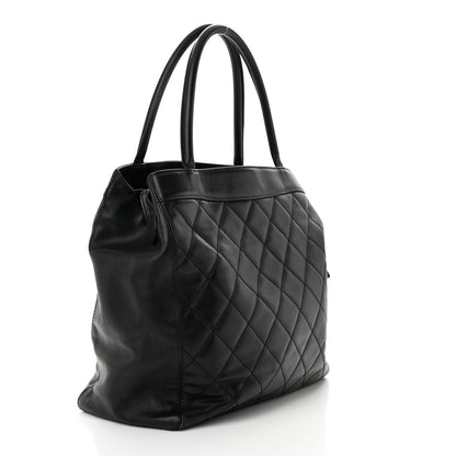 Chanel Lambskin Quilted Shopping Tote Black 3 of 11