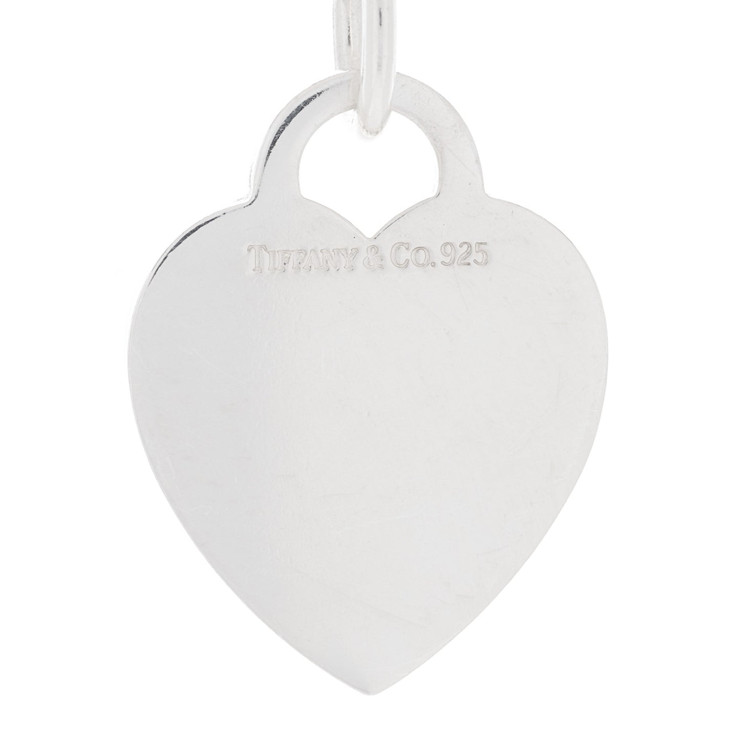 Sterling Silver Heart Tag Toggle Necklace