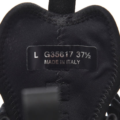 Chanel Velvet Calfskin Mixed Fibers CC Sneakers 37.5 Black 8 of 13