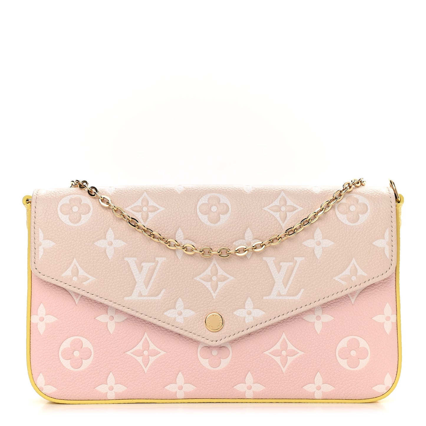Empreinte Spring in the City Felicie Pochette Chain Wallet Pink Beige Yellow