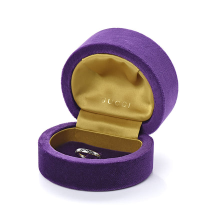 Gucci 18K White Gold Diamantissima Band Ring 52 6 5 of 5