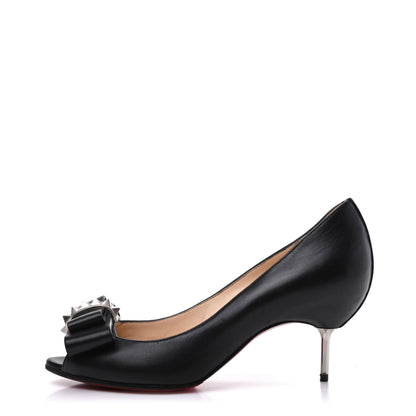 Christian Louboutin Calfskin VIP Couche Nodo 45 Pumps 36.5 Black Silver 1 of 12