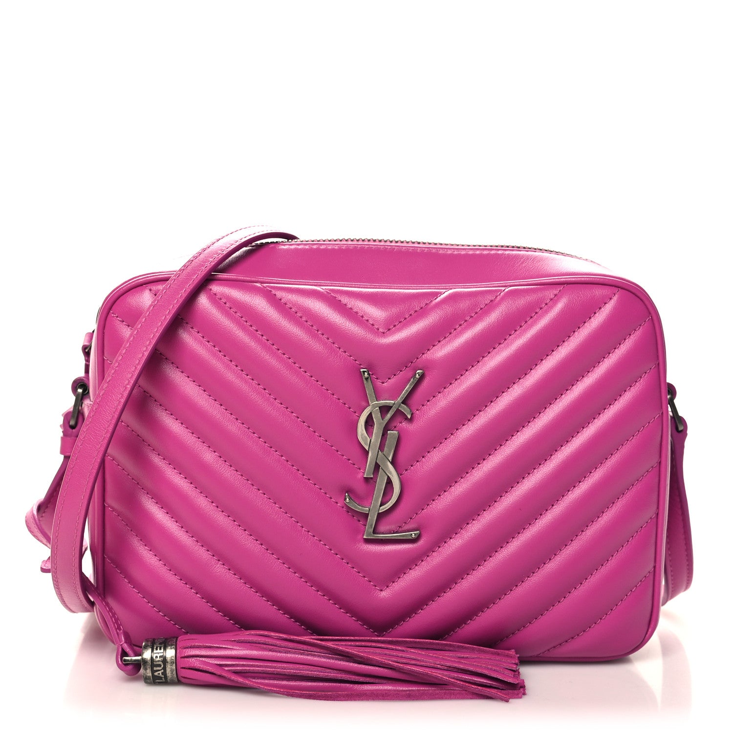 Saint Laurent Calfskin Matelasse Monogram Lou Camera Bag Electric Fuchsia 1 of 10