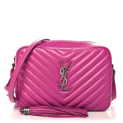 Saint Laurent Calfskin Matelasse Monogram Lou Camera Bag Electric Fuchsia 1 of 10