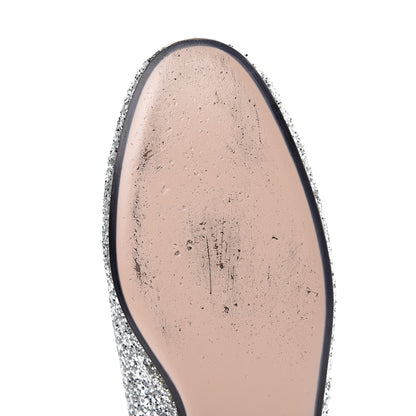 Gucci Glitter Womens Princetown Slippers 40 Silver 8 of 12