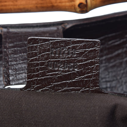 Gucci Monogram Bamboo Bullet Bag Dark Brown 7 of 19
