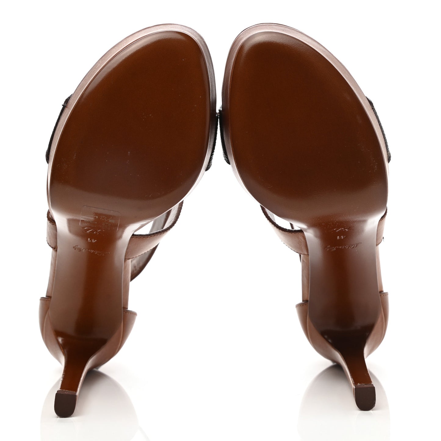 Calfskin Monogram Horizon Sandals 41 Cognac Brown