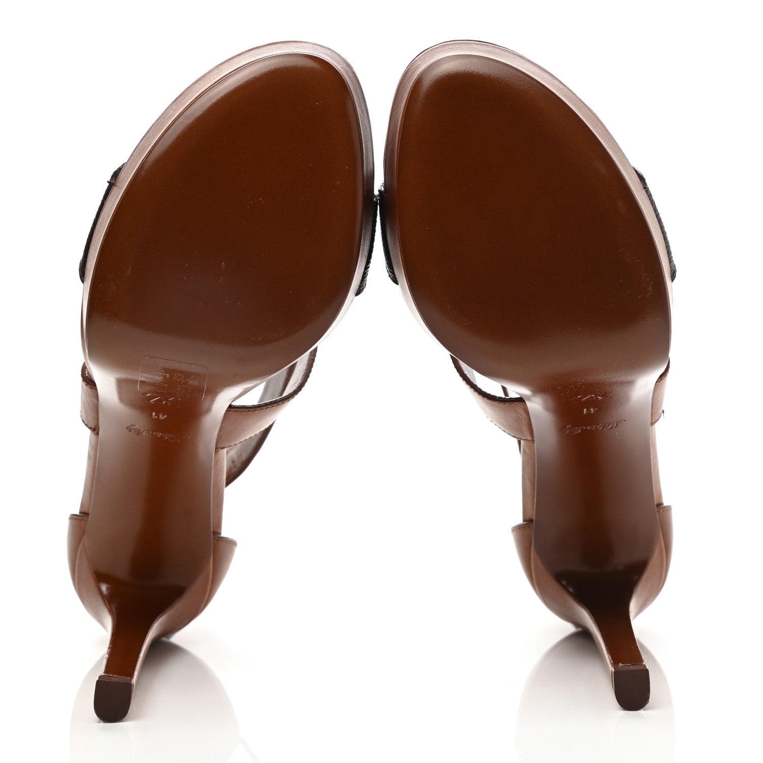 Louis Vuitton Calfskin Monogram Horizon Sandals 41 Cognac Brown 5 of 11