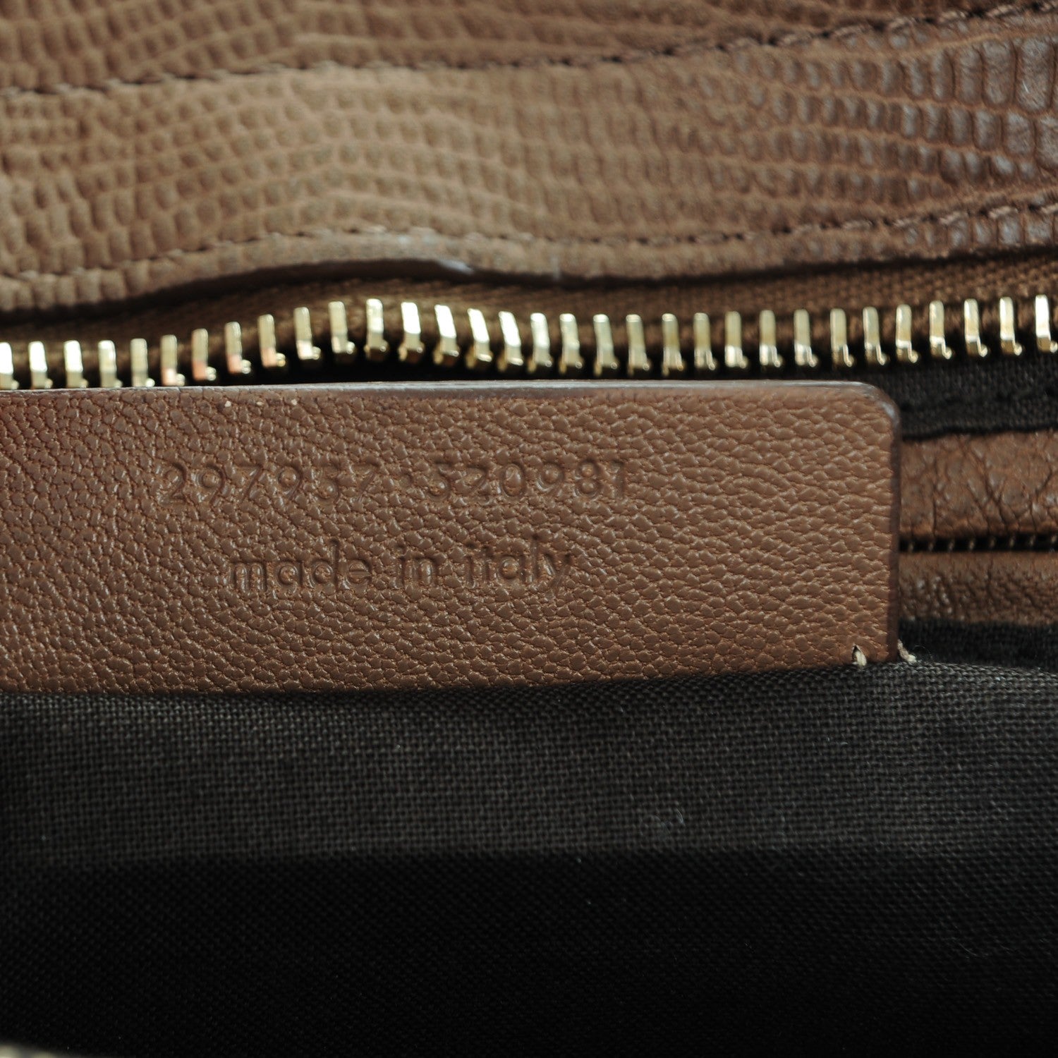 Saint Laurent Calfskin Lizard Embossed Small Cabas ChYc Brown 7 of 7