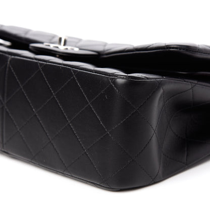 Chanel Lambskin Quilted Jumbo Double Flap Black 9 of 10