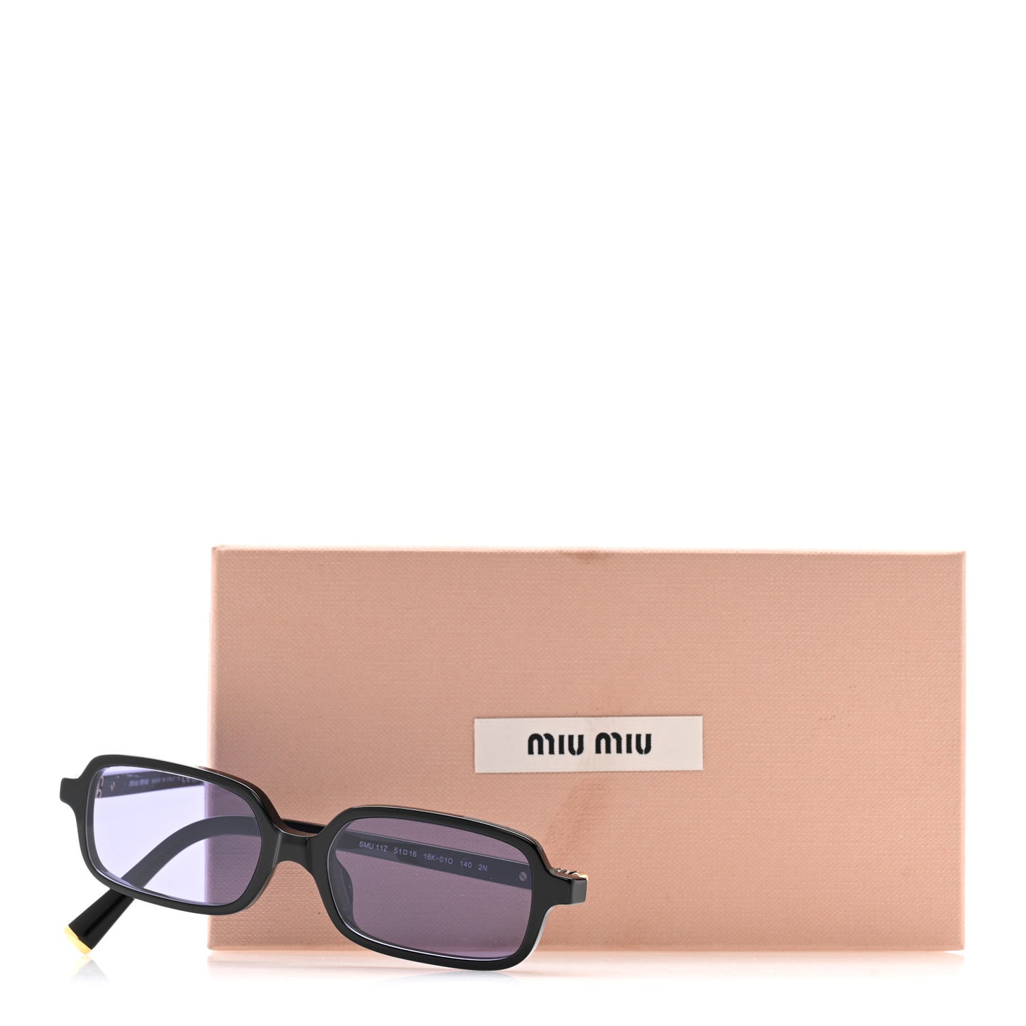 Acetate Rectangle Regard Sunglasses SMU11Z Black