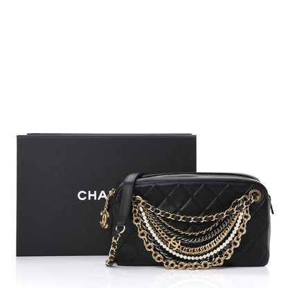 Chanel Lambskin Quilted All About Chains Camera Bag Black 11 of 11