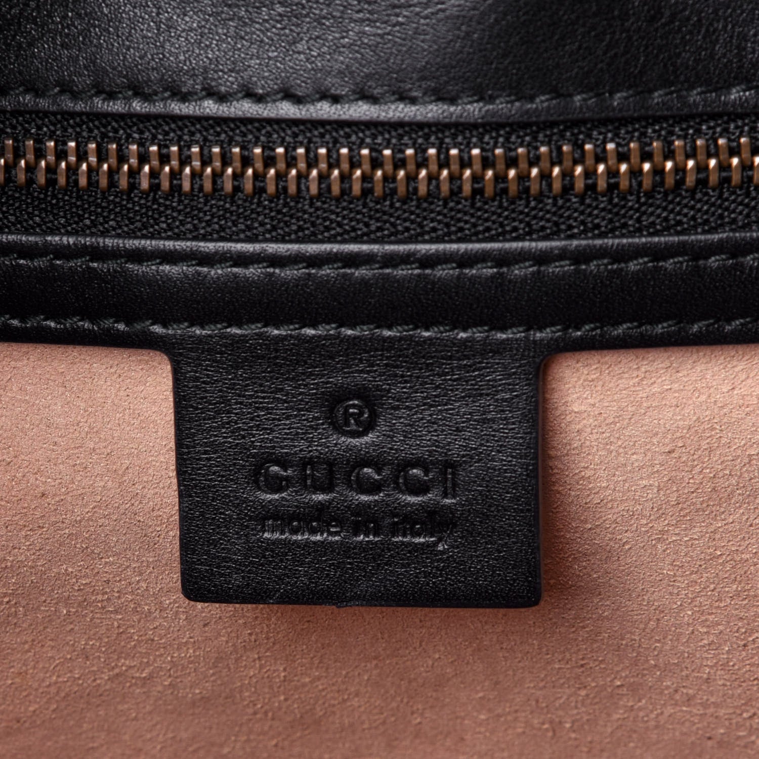 Gucci Calfskin Matelasse Medium GG Marmont Open Top Shoulder Bag Black 5 of 11