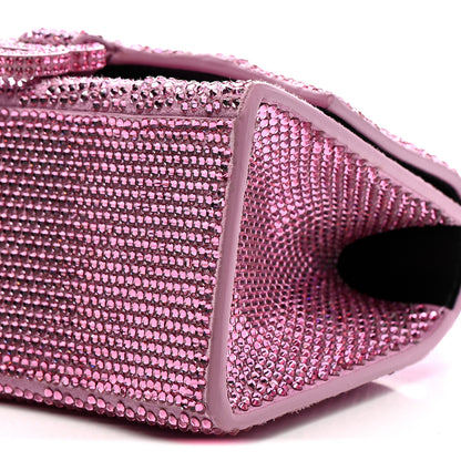 Balenciaga Strass Suede Hourglass Top Handle Bag XS Pink 10 of 16