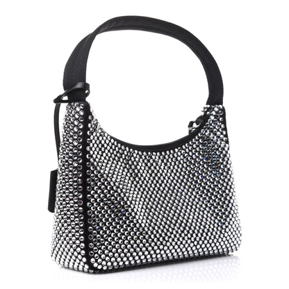 Prada Satin Crystal Mini Re-Edition 2000 Bag Cristal 3 of 12