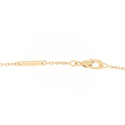 Van Cleef & Arpels 18K Yellow Gold Guilloché Vintage Alhambra Pendant Necklace 4 of 5