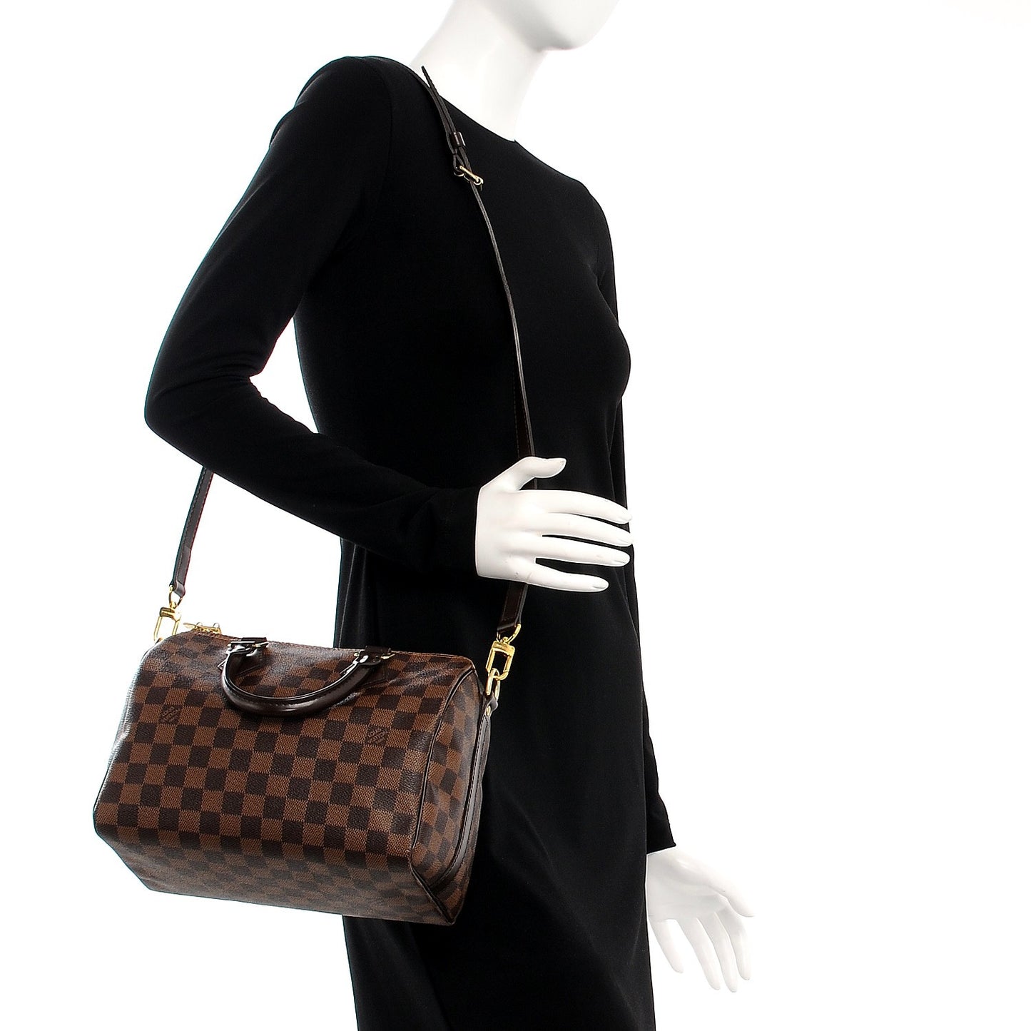 Damier Ebene Speedy Bandouliere 25