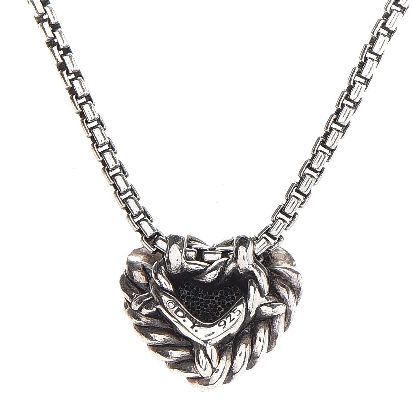 Sterling Silver Pink Sapphire Petite Pave Heart Pendant Necklace
