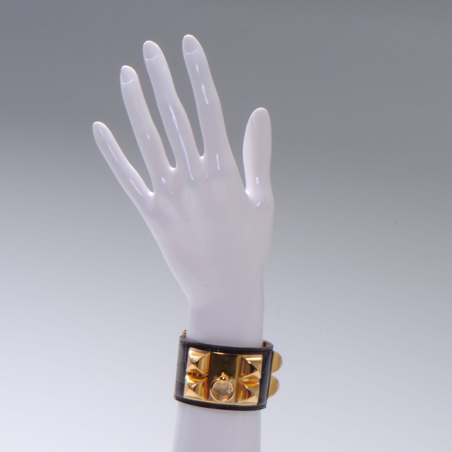 Hermes Shiny Alligator Collier De Chien CDC Bracelet Amethyst Small 2 of 5